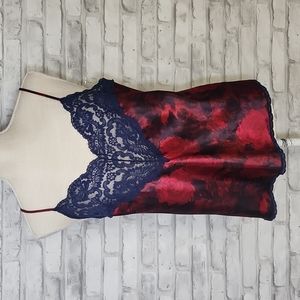 Vintage Vanity Fair Floral Rose Lace Cami Top